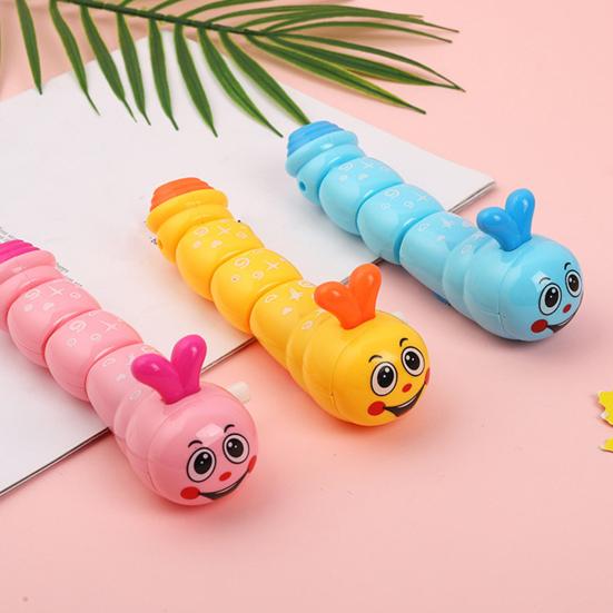 Wind-up Caterpillar Toy Cartoon Caterpillar Crawling Toy Toddlers Boys Girls Educational Interactive Spring Clockwork Animal Toy
