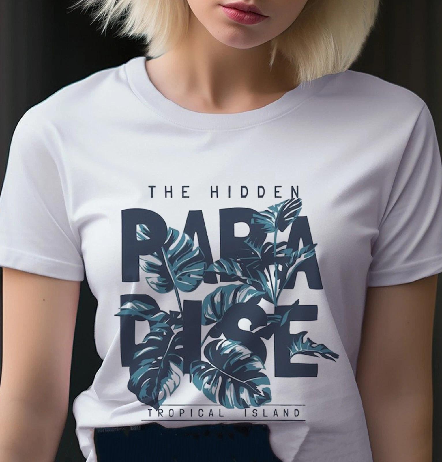 Unisex Slim Fit T-Shirt - The Hidden Paradise Original Summer Crewneck Slim Fit S