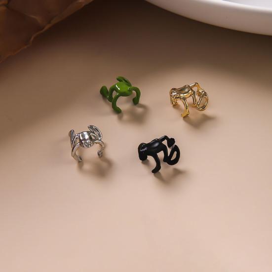 1/2/3 Pairs Frog-Shaped Earrings Clip-On Functionality Alloy Ear Clips Electroplated Earrings Jewelry Accessories