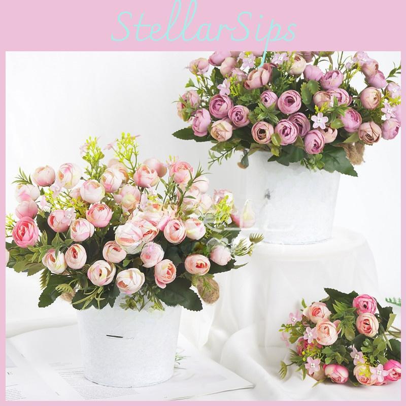 Artificial Sp Camellia Rose Bud Wedding Decoration Floral Arrangement Home Event
