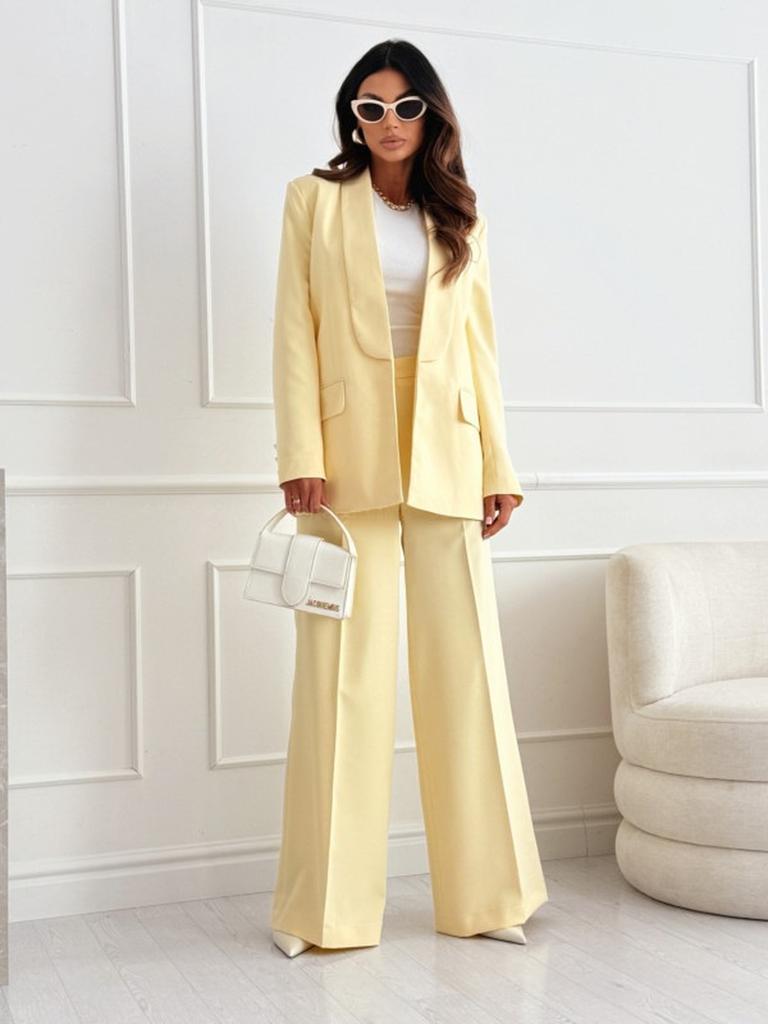 Hot Sale Wide Leg Suit Set for Commuting and Casual Wear