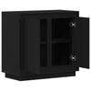 Sideboard Black Oak Finish 80 x 40 x 75 cm Engineered Wood