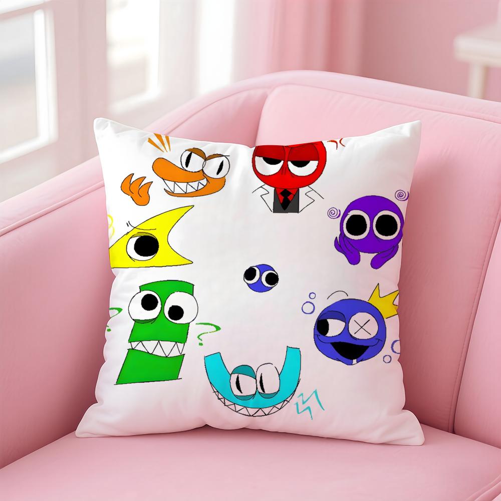 Аниме R-Rainbow F-Friends мультяшная Наволочка Удобная Двусторонняя Наволочка Идеально для Автомобиля Дивана Спальни и Многого Другого 12x12Inch