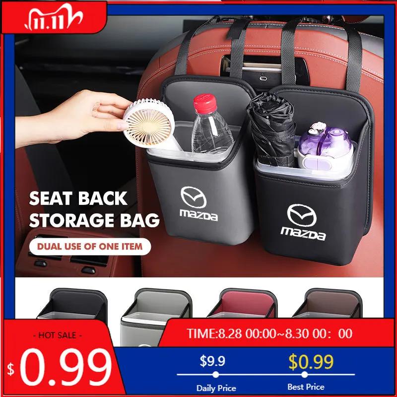 2025 Het Bilbarnstolsrygg Hängande Förvaringslåda Inbyggd Hink Diverseväska För Mazda 6 3 CX5 5 2 323 CX7 Demio Atenza Axela MX30 CX30