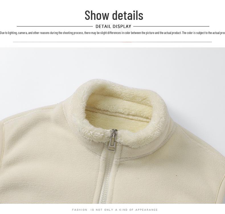 Thick Coral Fleece Couple Vests with Zipper Pockets – Warm and Stylish for Men and Women