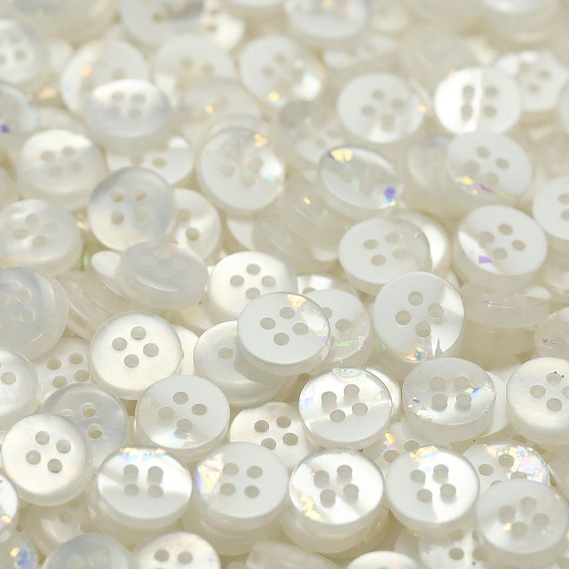

Resin Four-Eye Half-Edge Imitation Shell Buttons, Knitted Cardigan, Sleeve Collar Buttons, Summer And Autumn Shirts, Accessories, Hand-Sewn Buttons 1 #[W2302 #11mm four eyes are half white]