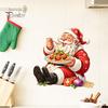 Decorative Window Film Santa Claus Wall Sticker, Waterproof PVC Decal, Removable Creative Xmas Gifts for Friends Festive Art Glass Windows And