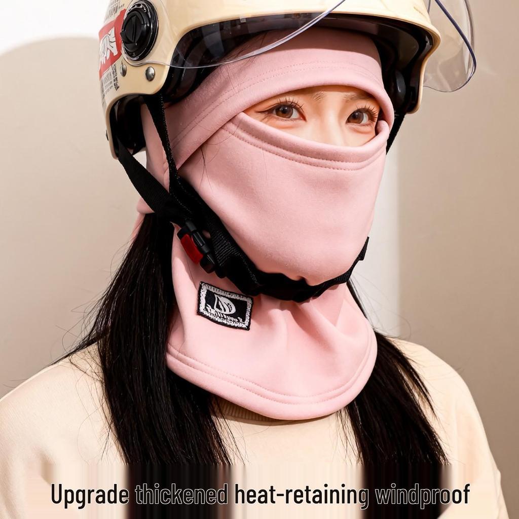 Winter Damen Fleece gefütterte Radmütze mit winddichter Gesichtsmaske