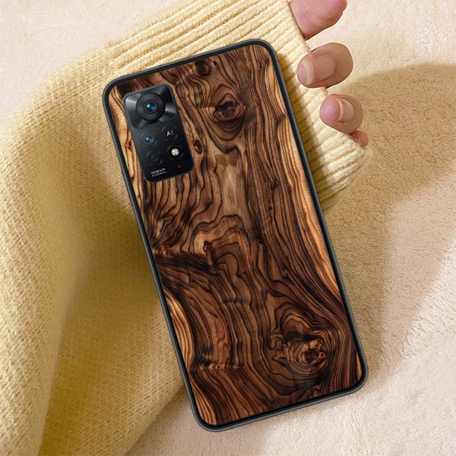 Wood Textures Phone Case For Redmi 13C 14C Note 14 13 Pro Plus 5G 12 12C 10A 10C 10 9A 9C 9T 9 8 8A K70 Pro Cover TPU Shell Coqu