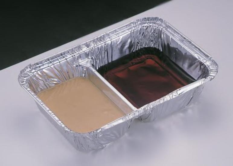 CAPTAIN STAG (CAPTAIN STAG) Set of 4 Square Plates with Aluminum Barbecue Partitions M-6657