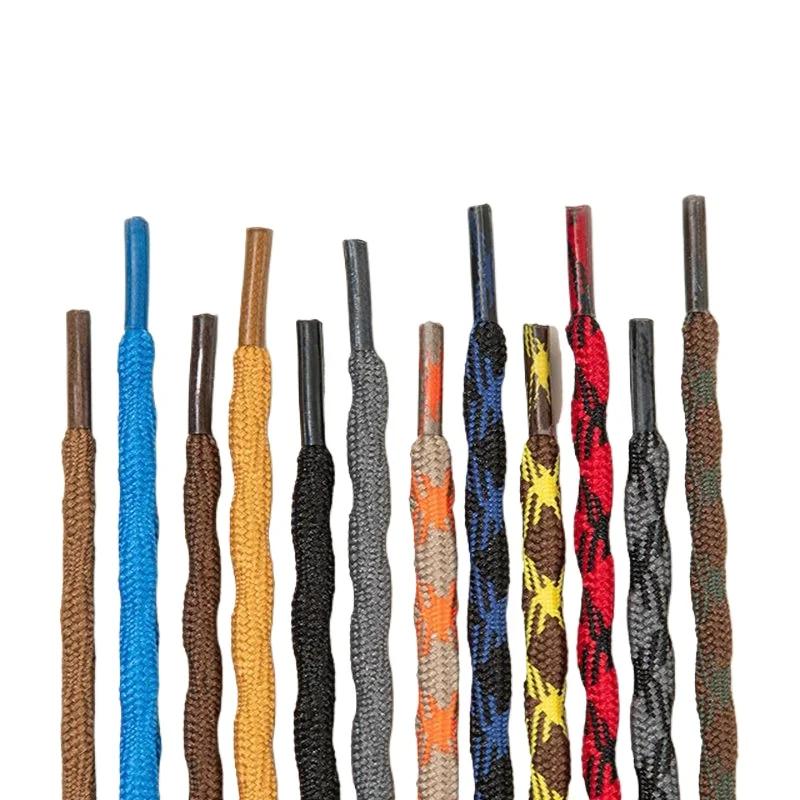Wave Round Boot Laces - Non Slip Heavy Duty and Durable Outdoor Climbing Shoelaces - Spherical Anti-skid Design for Hiking Shoes