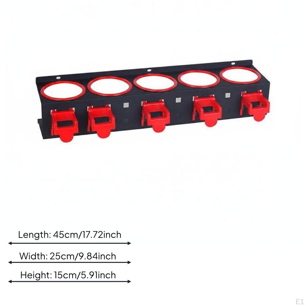 5-Position Car Car-Care Storage Rack Saving Wall Mounted for Garage