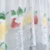 Lace Half Curtain, Lightweight Semi-Transparent Gauze Short Kitchen Window Curtain, Breathable Nordic Style Curtain for Bay Windows Cabinet Doors