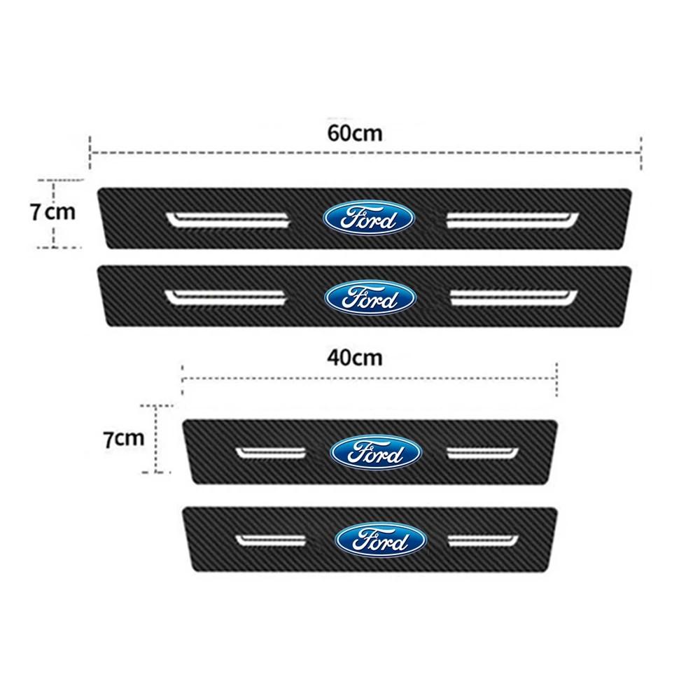 Ford Logo Anti-Scratch Car Door Sill Stickers Exterior Protective Decal Accessory For Ranger Kuga Mondeo Transit Explorer Escape