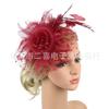 Europe and the United States popular feather headgear bridal hair accessories mesh top hat Jockey Club hair accessories hairpin headband