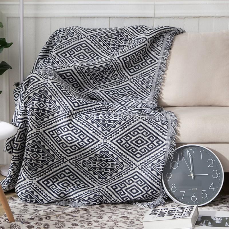 Cotton Woven Throw Blanket Sofa Couch Cover Dust Protector Decorative Home Textile