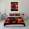 Fierce tiger with flames. Bedding sets Duvet cover sets Duvet covers Pillowcases(1*Duvet Cover 2*Pillowcases without duvet insert)