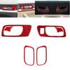 6Pcs Carbon Fiber Interior Door Handle Cover Trim Sticker For Acura TSX 2004-08