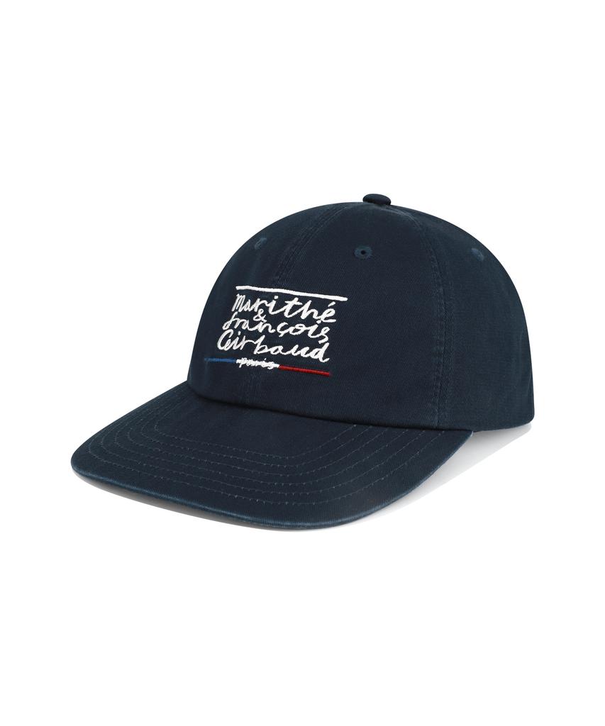 Malittepeulangsowajeobeo Drawing Classic Logo Flat Brim Cap Navy