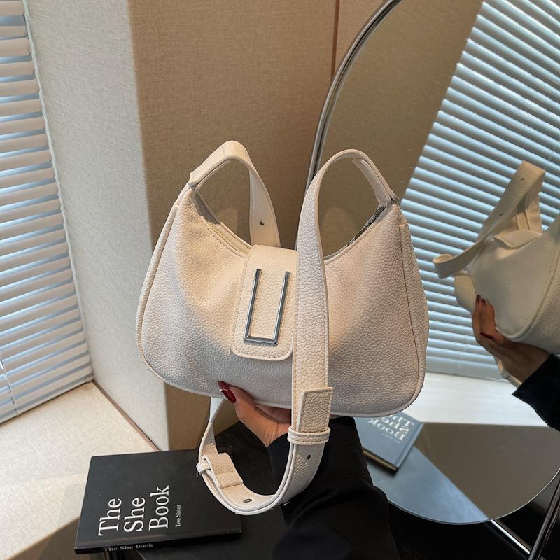 Fashion Solid Women's Shoulder Bag Artificial Leather Square Underarm Bags Ladies Handbags For Daily Used and Gift