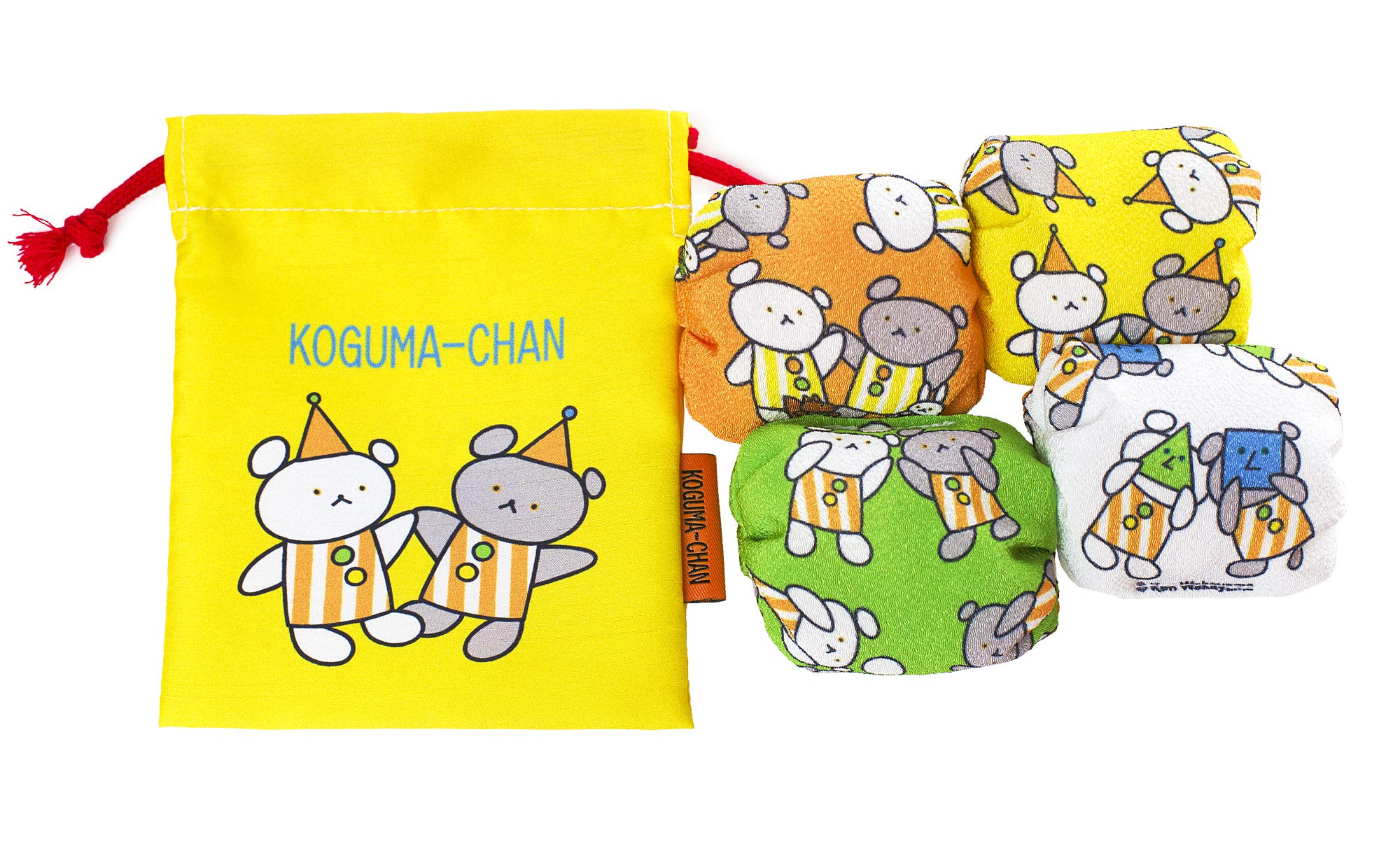 

Crane Kobo Little Bear Beanbag Drawstring Bag Set CKEC004 Drawstring 120mm x 60mm x 40mm Round Bag 150mm, Beanbag Approx.