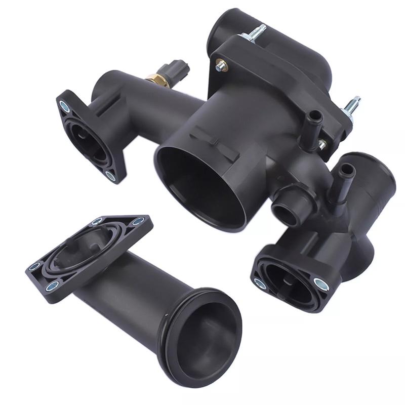 AJ89485 AJ87947 Thermostat Housing Assembly + Water Outlet For Jaguar S-Type XJ8 XJR 4.2L 2003-2005