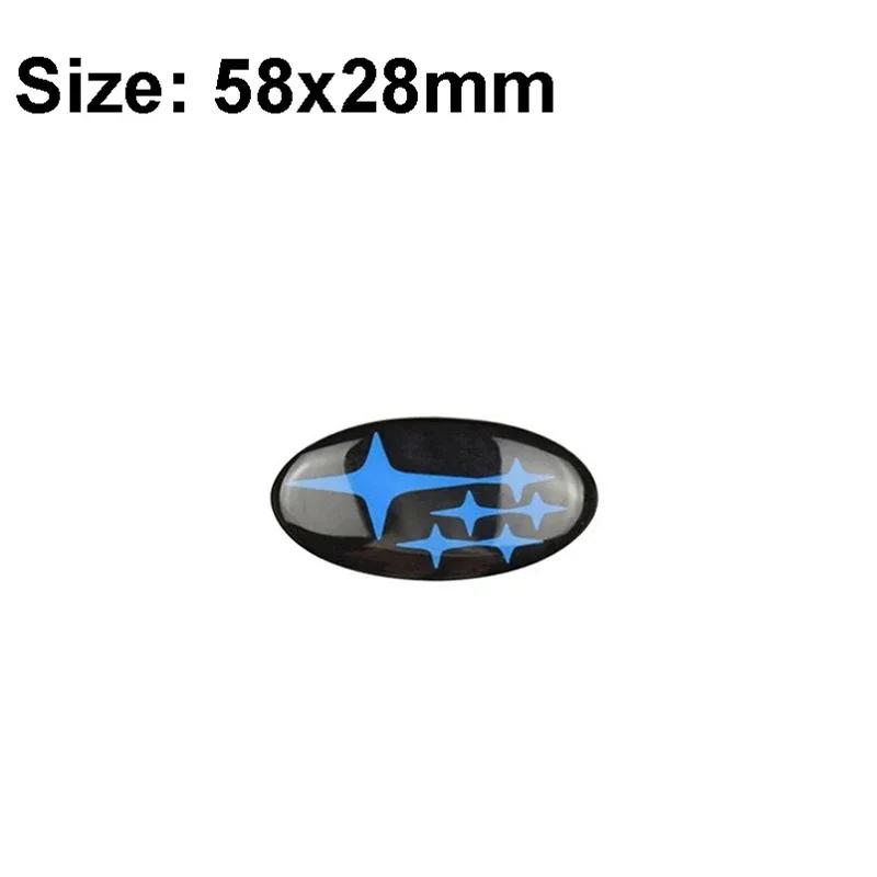 For Subaru STI Forester Outback Legacy Impreza XV Tribeca WRX BRZ 58x28mm Car Logo Steering Wheel Decoration Cover Emblem Decals Y2