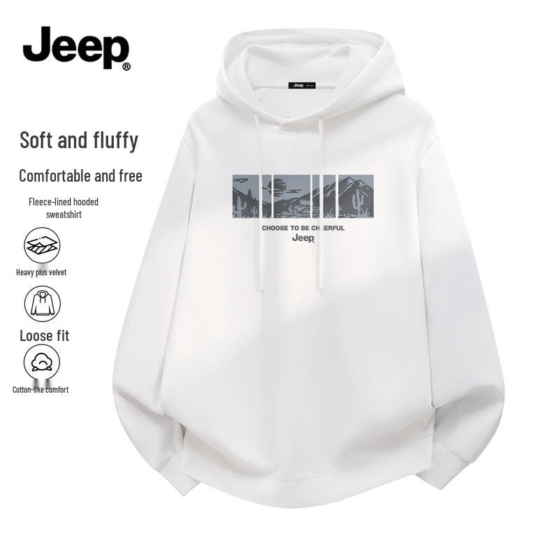 JEEP Men s Fleece Lined Hoodie L