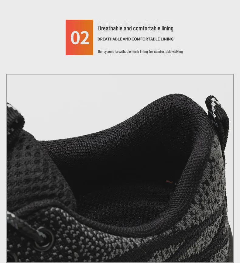Men's Breathable Safety Shoes: Steel Toe, Anti-Smash & Anti-Stab Protection