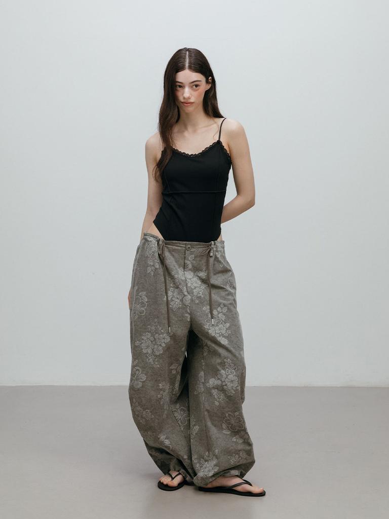MOIFAIRE Flower Wide Pants / Khaki