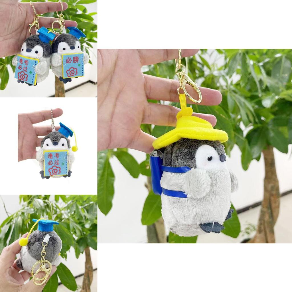 Whimsical Cartoon Penguin Plush Keychain Soft Doll Lovely Stuffed Accessory