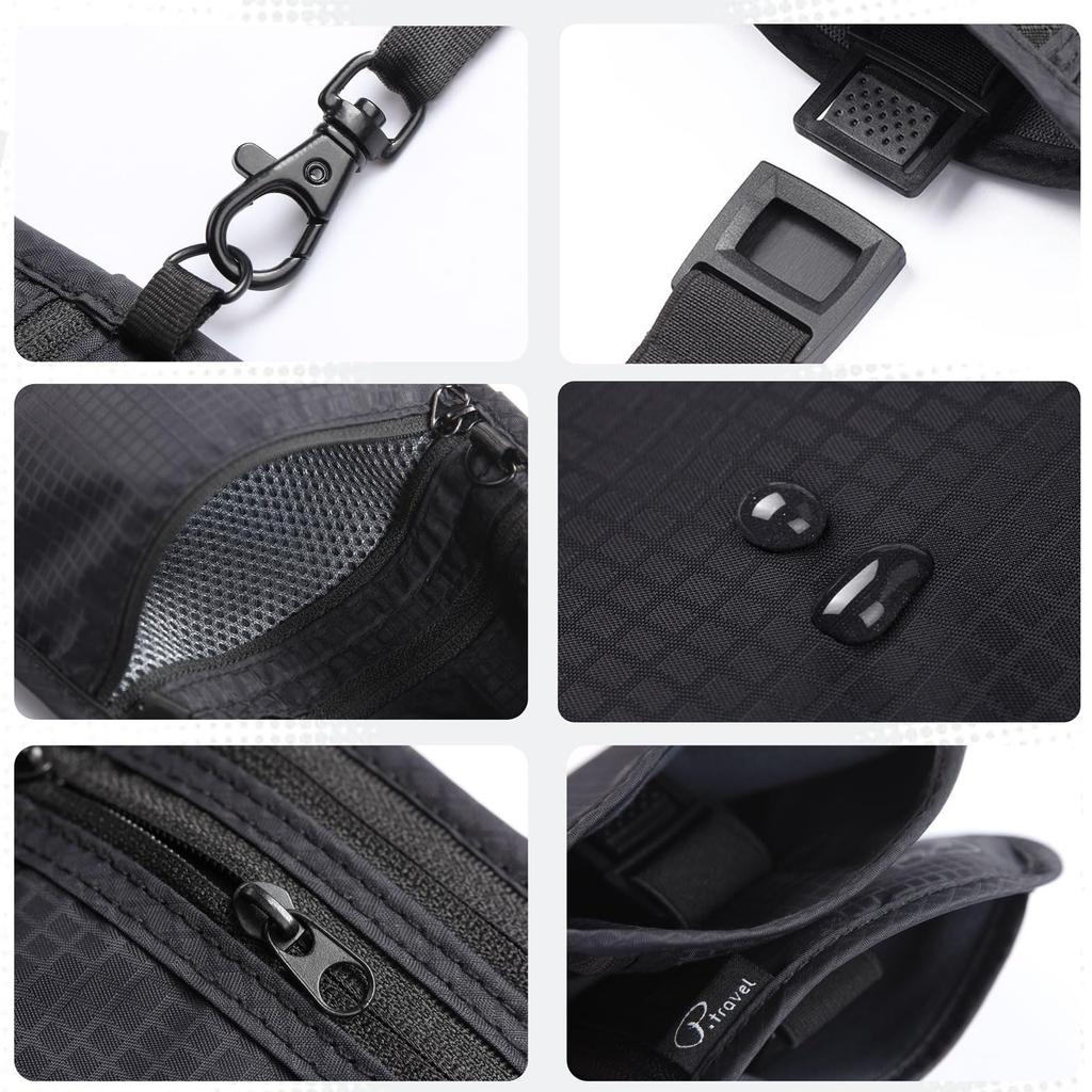 Azarxis Waist Passport Hanging Security Passport Hidden Large Perfect for Overseas Men and Women Pouch, Case, Neck, Anti-Skimming, Slim,