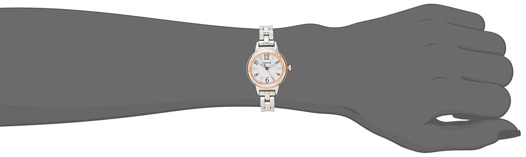 CITIZEN wicca Montre d'affaires à énergie solaire, Modèle à aiguille des secondes dorée KP3-619-11, Argent/Blanc, Pour femmes