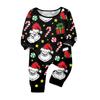 Christmas Matching Family Pajama Set for Parent and Child with Long Sleeve Top and Long Pants