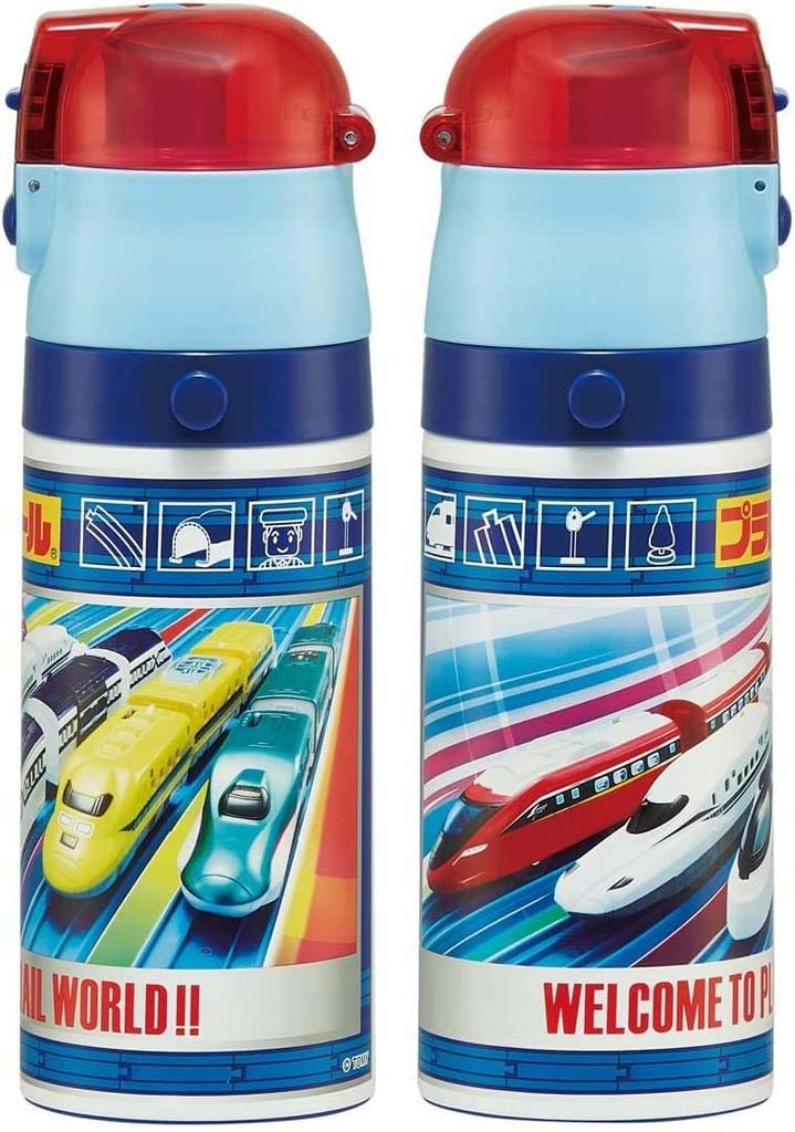 Skater Wasser 420ml oder 350ml Plarail Kleine Edelstahl Sport-Wasserflasche Kinderflasche, 2-Wege, (Direktes Trinken) (Bechertrinken), 23, Jungen