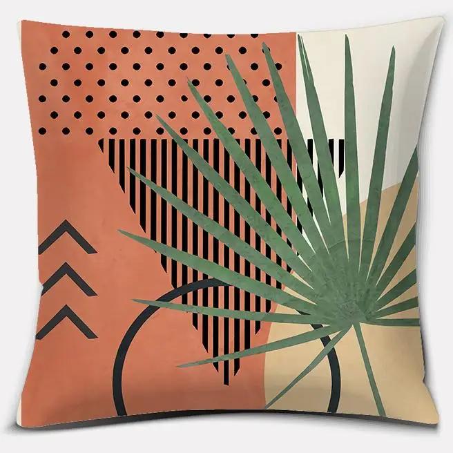 2023 Brown Green Abstract Series Pillow Gift Home Office Decoration  Bedroom Sofa Car Cushion Cover case 45x45