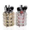 Nordic INS Style Crystal Iron Art Desktop Ornaments: Makeup Brush & Pen Holder Decorative Display.