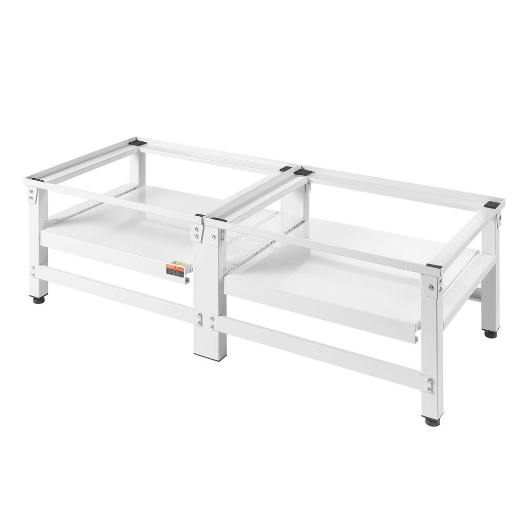 Laundry Pedestal, 355 mm Height, Washer and Dryer Pedestals with Pull-out Tray, 318 kg Weight Load Capacity, Non-Slip Feet, Heavy-duty Steel Washing
