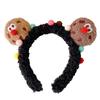 3D Plush Cartoon Cookie Headband Cute Stuffed Hair Hoop Makeup Fuzzy Headdress