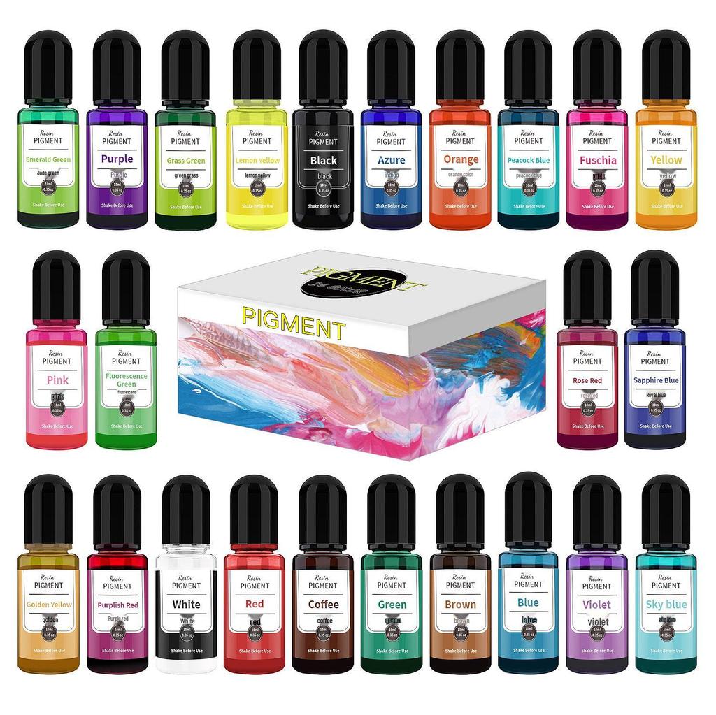 30-farebný univerzálny pigment pre DIY epoxidovú živicu, AB & UV lepidlo