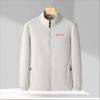 Autumn and Winter Polar Fleece Jacket Tops Men's Jackets Stand-up Collar Young and Middle-aged Men's Fleece Plus Velvet