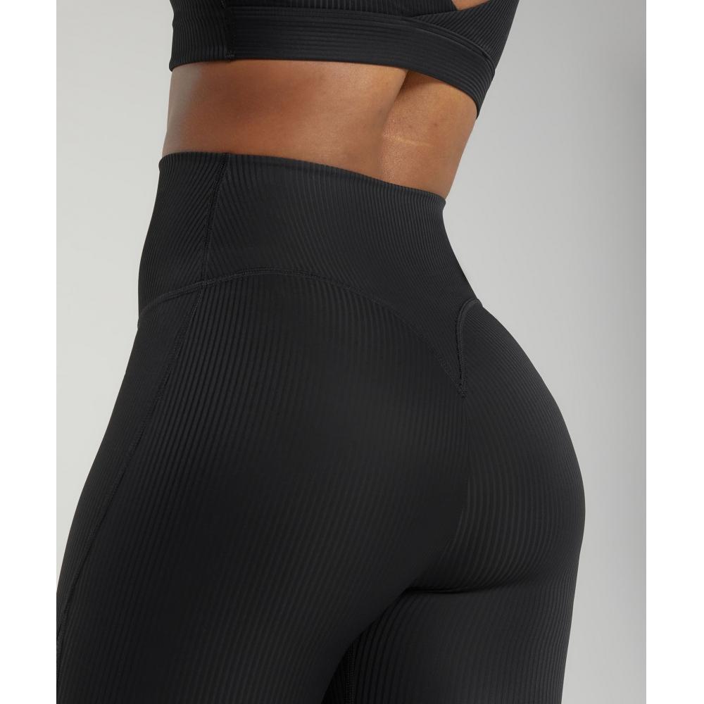 Gymshark Gerippte Leggings Schwarz B8a9o Bb2j