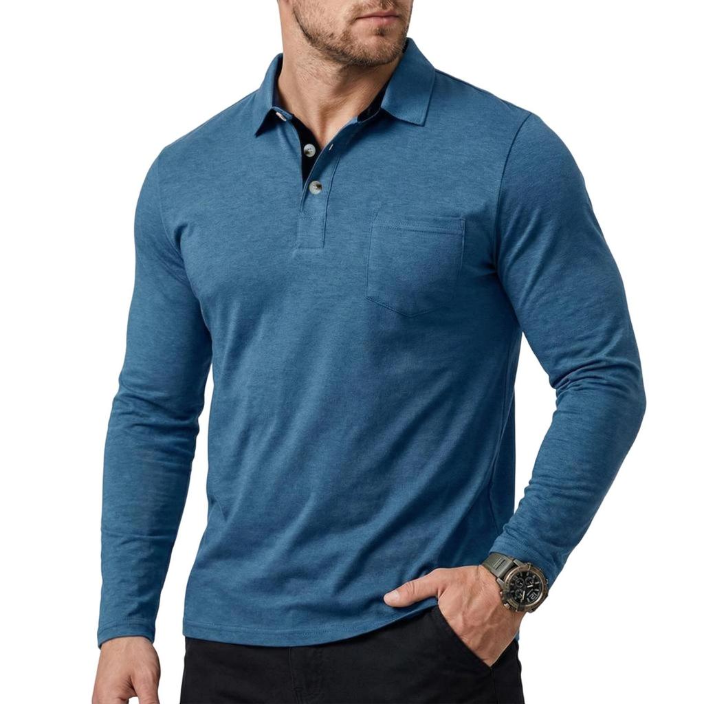 Men's Loose And Casual Base Layer Shirt, Men's Long-sleeved Lapel Top