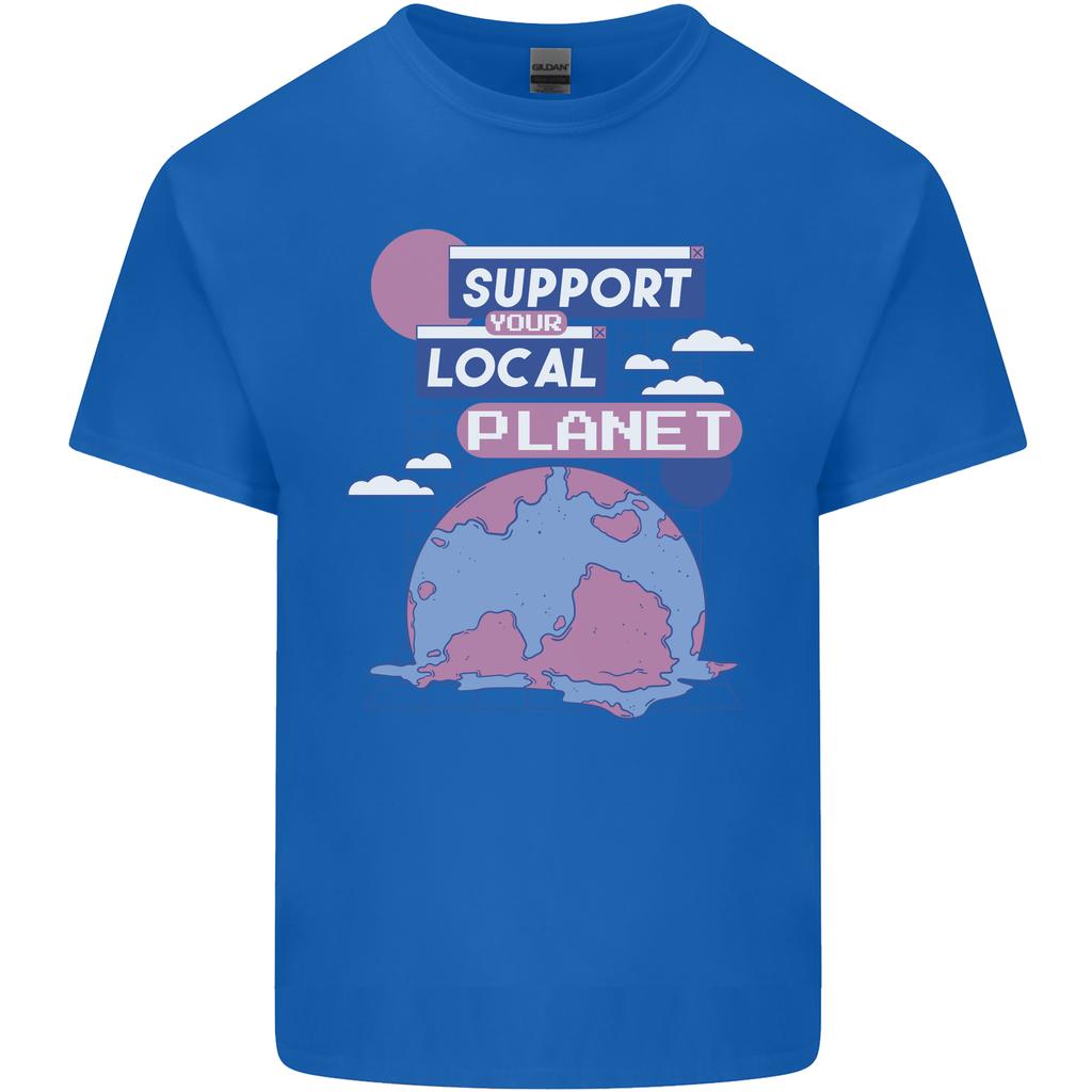 Support Your Local Planet Climate Change Unisexs Light Cotton TShirt