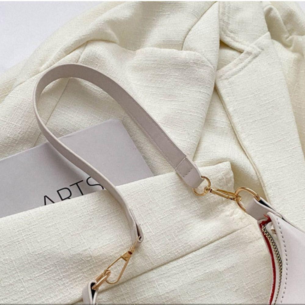 Large Capacity PU Leather Hobo Bag Handbag Korean Style Simple Shoulder Bag All-match Storage Bag Ins Square Tote Bag