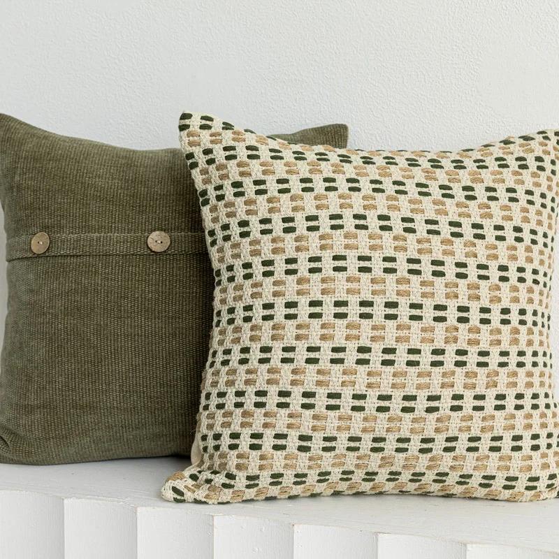 Cushion Cover Nordic Olive Green Bedroom Sofa Living Room Pillowcase Soft Fabric Home Decoration Fashion High-grade Sense 45*45