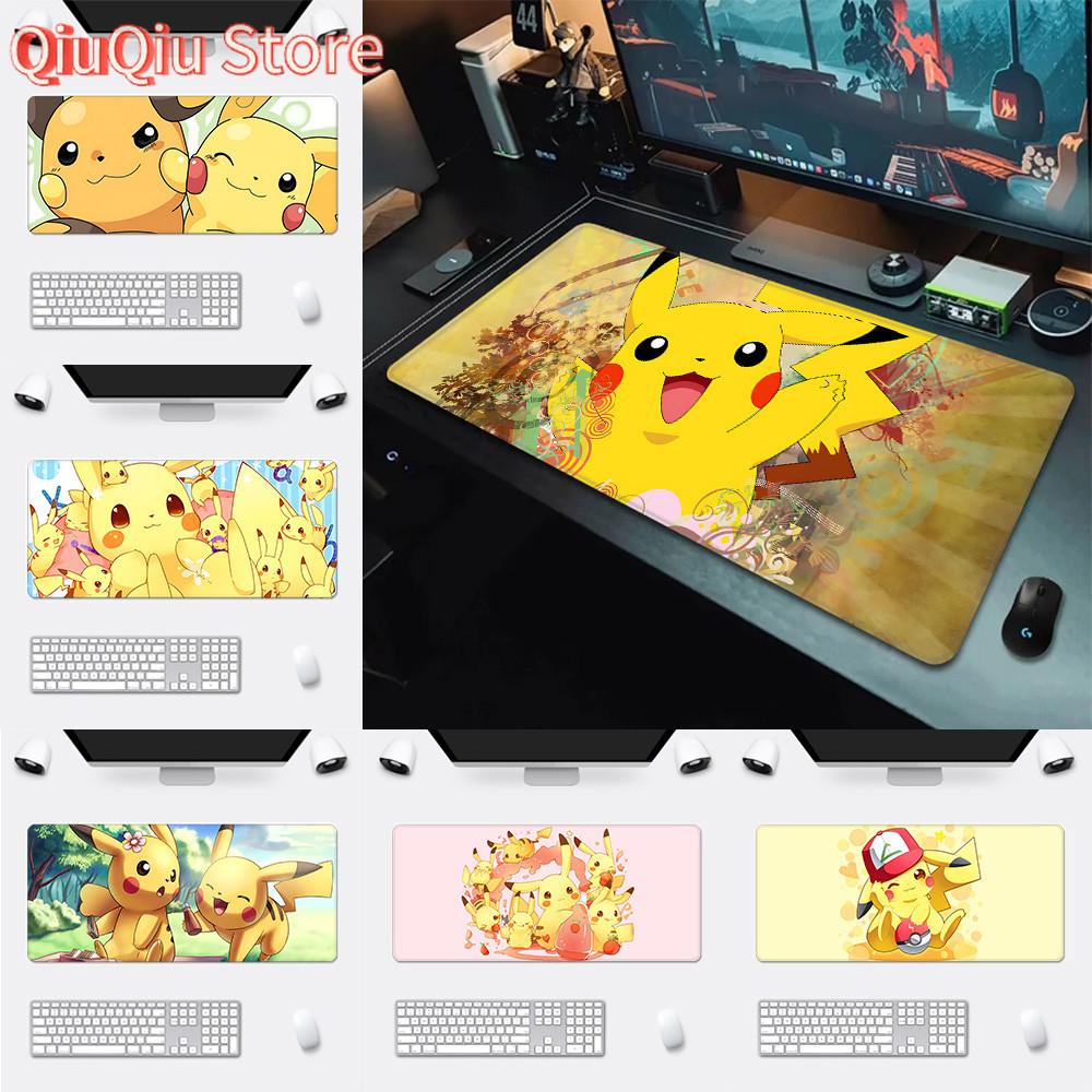 Mousepad HD Printing for Cute Cartoon Pikachus Computer Gamers Locking Edge Nonslip Mouse Pad XXLxcm Keyboard PC Desk Pad
