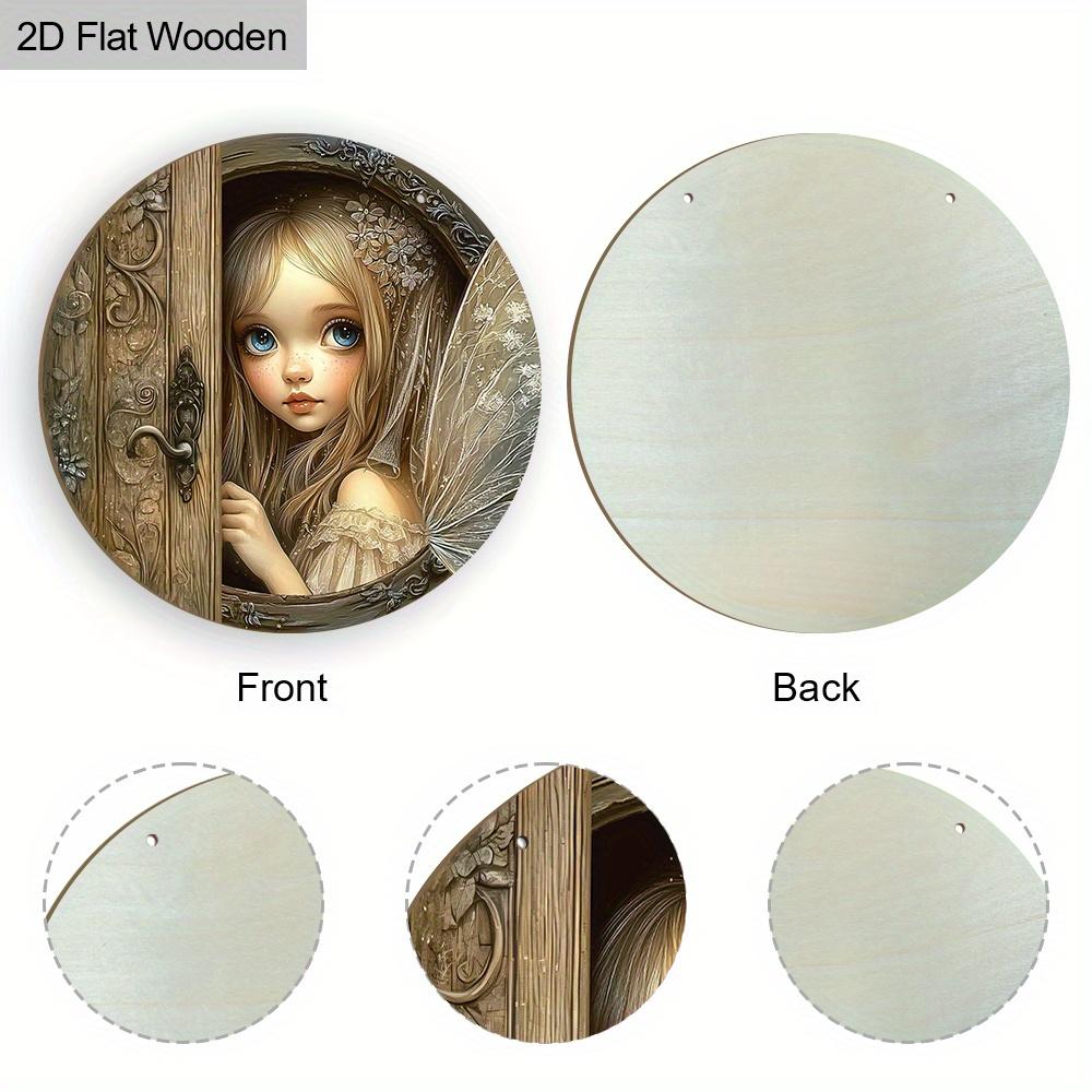 Rustic Fairy Wooden Sign - Charming Decorative Plaque with Peeking Fairy Design - Ideal Gift for Home, Garden Decor