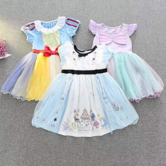 Fusta din tul pastel și curcubeu este atât de drăguță Rochie de Prințesă Rochie Costum Cosplay Costum Ariel Albă ca Zăpada Rochie Alice Mica Sirenă Halloween Disney