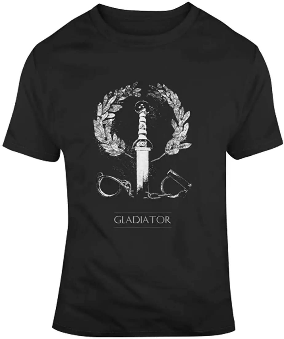 

Gladiator Roman Empire Gladiator Movie Russell Crowe T Shirt. New 100% Cotton Short Sleeve O-Neck T-shirt Casual Mens Top - M... S разноцветный